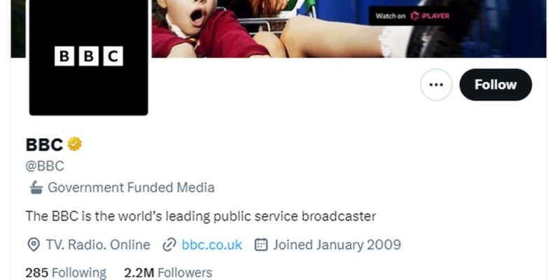 Twitter Melabeli BBC Sebagai Media yang Didanai Pemerintah