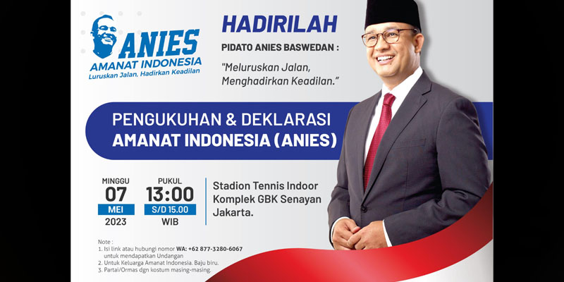 Siang Ini, Anies Pidato Politik di Tennis Indoor Senayan