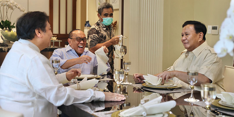 Prabowo Temui Airlangga dan Aburizal Bakrie, Golkar: Membangun Koalisi Besar Nasional
