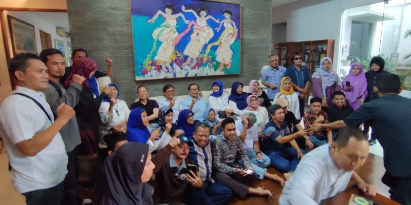 Rizal Ramli saat menerima anggota Forum Api di kediamannya di Jalan Bangka IX nomor 49R, Mampang Prapatan, Jakarta Selatan pada Minggu (21/5)/RMOL