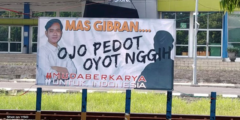 Tidak Ikut Nyaleg, Spanduk Gibran Rakabuming Mendadak Bermunculan di Surabaya