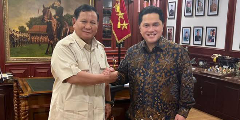 Gerindra: Erick Thohir Salah Satu Kandidat Cawapres untuk Prabowo Subianto