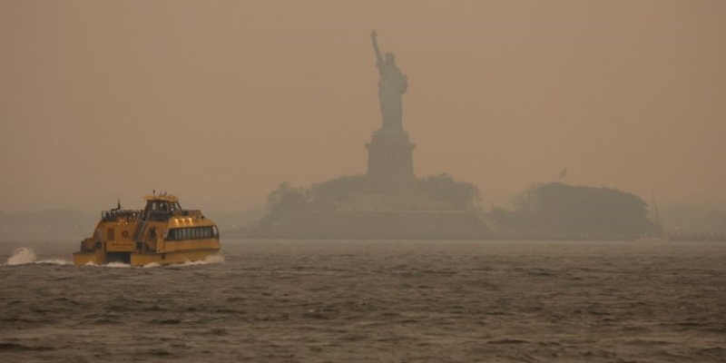 Air quality in New York deteriorates again due to wildfires in Canada