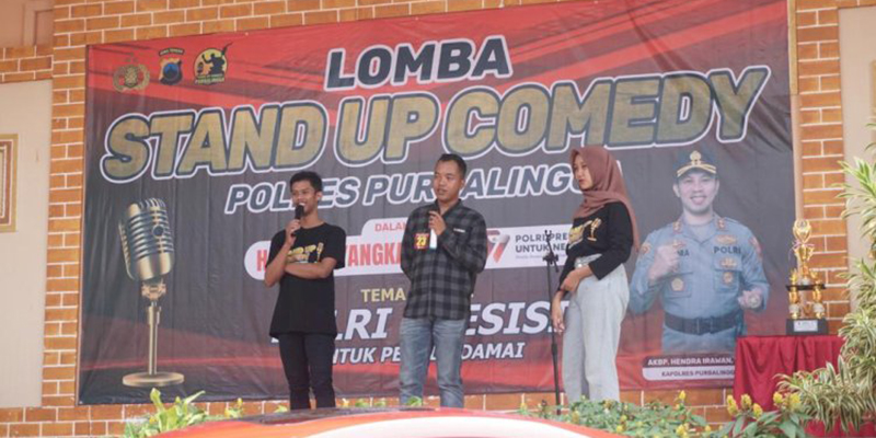 Semarakkan Hari Bhayangkara, Polres Purbalingga Gelar <i>Stand Up Comedy</i>