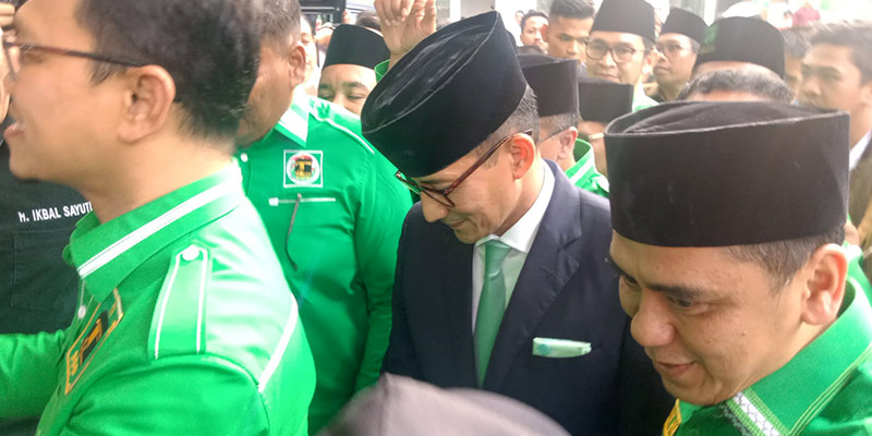 Tiba di Markas PPP, Sandiaga Uno Disambut Shalawat dan Hadroh