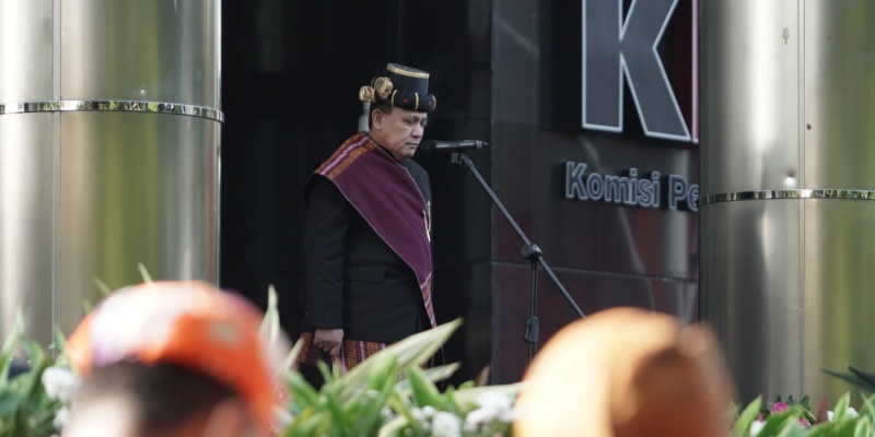 Ketua Komisi Pemberantasan Korupsi Republik Indonesia (KPK RI), Firli Bahuri memimpin upacara Hari Lahir Pancasila di Gedung KPK, Jakarta/RMOL