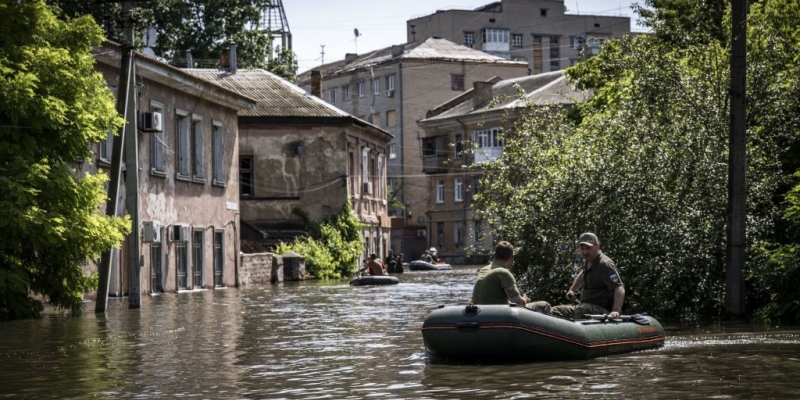 Rusia Tutup Kota Hola Prystan yang Dilanda Banjir