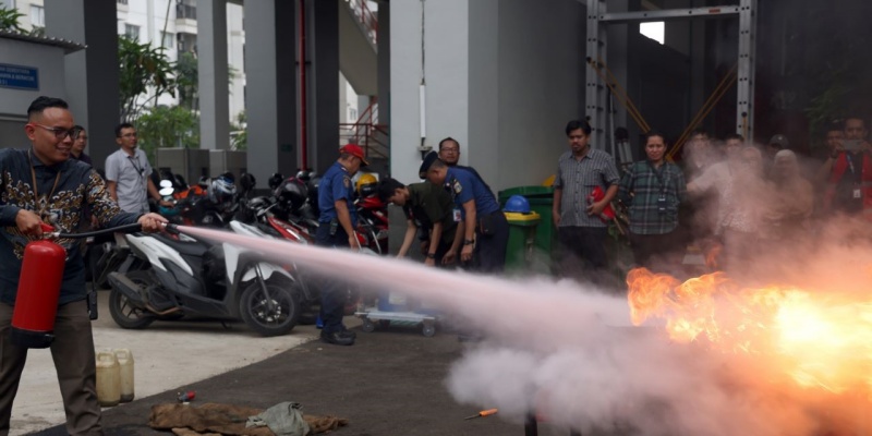 Jaga Aset Rampasan, KPK Simulasi Evakuasi Kebakaran Gedung Rupbasan