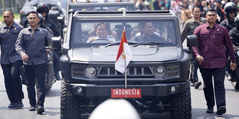 Prabowo-Erick Semobil Pelat "Indonesia" Bareng Jokowi, Gerindra: Isyarat Dukungan
