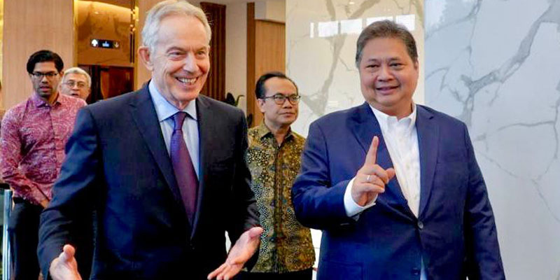 Bertemu Menko Airlangga, Tony Blair: Dunia Sedang Melihat Indonesia