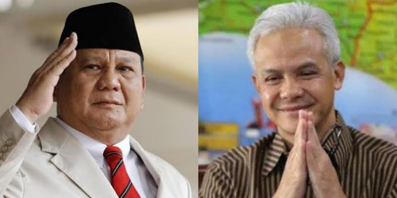 <i>Head To Head</i>, Prabowo Ungguli Ganjar 10,4 Persen