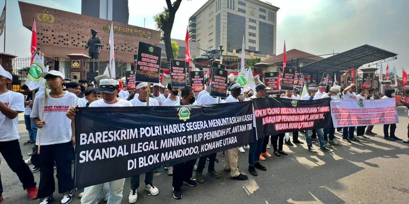 Desak Dugaan Illegal Minning di Blok Mandiodo Dituntaskan, Formesta Sultra Datangi Mabes Polri dan KPK