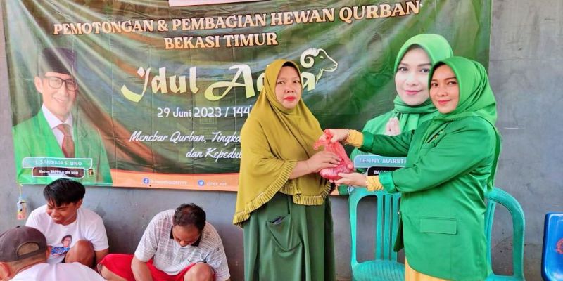 Gandeng PAC PPP, Relawan Sahabat Sandi Berkurban di Bekasi Timur dan Selatan