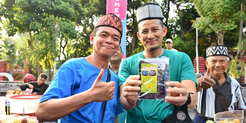 Sapa Pelaku UMKM Surabaya, Sandiaga Uno: Walau Inflasi Terjaga, Pemerintah Tetap Kawal Harga Bapok