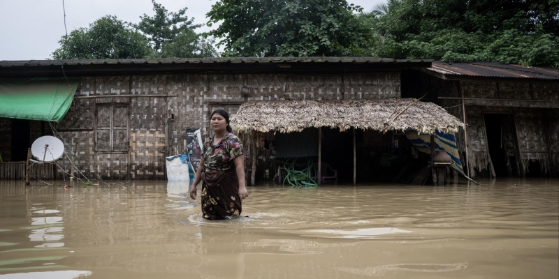 Banjir dan Longsor Paksa 48 Ribu Warga Myanmar Mengungsi