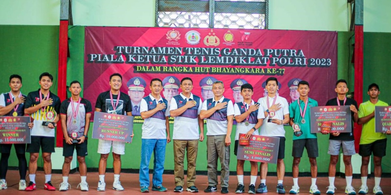 Piala Ketua STIK Lemdiklat Polri 2023 jadi Ajang Pencarian Bibit Atlet Tenis