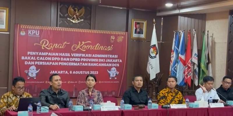 KPU DKI Umumkan 5 Parpol dan 25 Calon Senator Jakarta Penuhi Syarat Administrasi