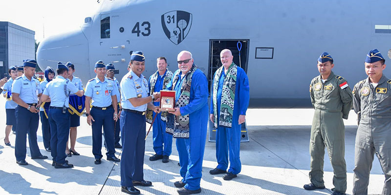 Pesawat C-130J-30 Super Hercules Ketiga Telah Mendarat di Jakarta