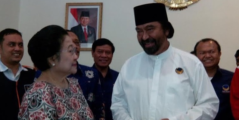 Skema Ganjar-Anies Ingin Ulangi Kisah Sukses Duet <i>King Maker</i> Megawati-Surya Paloh di 2014?