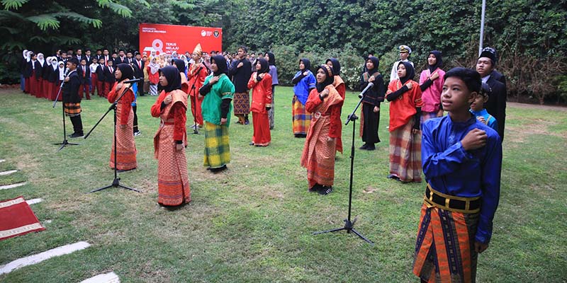 Peringati HUT RI, Siswa Sekolah Indonesia Cairo Tampilkan Aubade Lagu-lagu Kebangsaan