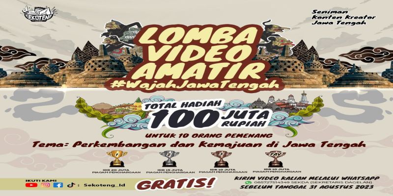 Rekam Wajah Jawa Tengah, Komunitas Sekoteng Gelar Kompetisi Video Amatir