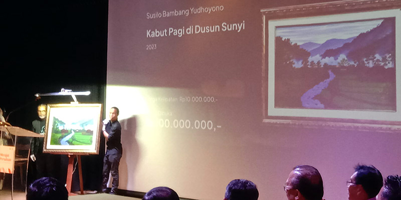 Ngaku Mualaf di Dunia Seni, Lukisan Karya SBY Dilelang Seharga Setengah Miliar