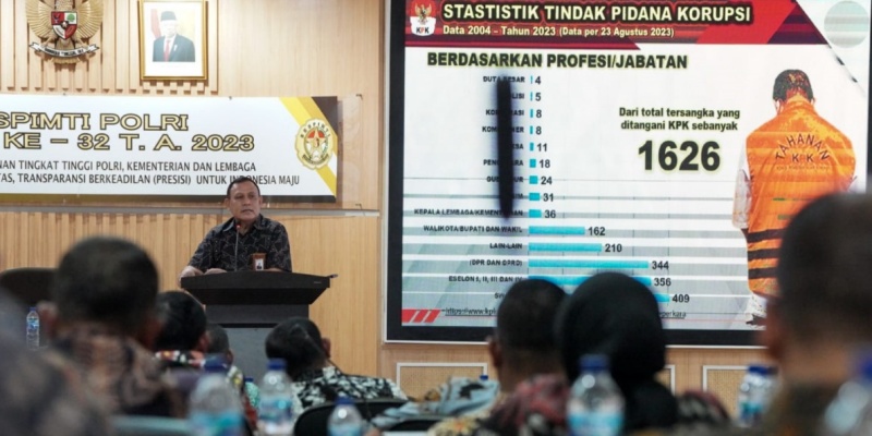 Di Lemdiklat Polri, Ketua KPK: Korupsi Bisa Terjadi di Mana Saja