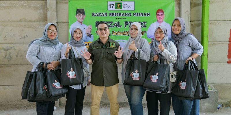 Hadirkan Bahan Pokok Murah, Sahabat Sandi Bersama Faizal Fiqri Kolaborasi Gelar Bazar