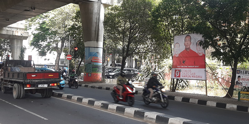 Baliho Harun Masiku Caleg Gaib Bertebaran di Jakarta