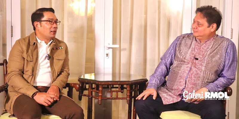 Ridwan Kamil Lapor ke Airlangga Sebelum Bertemu Megawati, Responsnya “Ya Bagus”