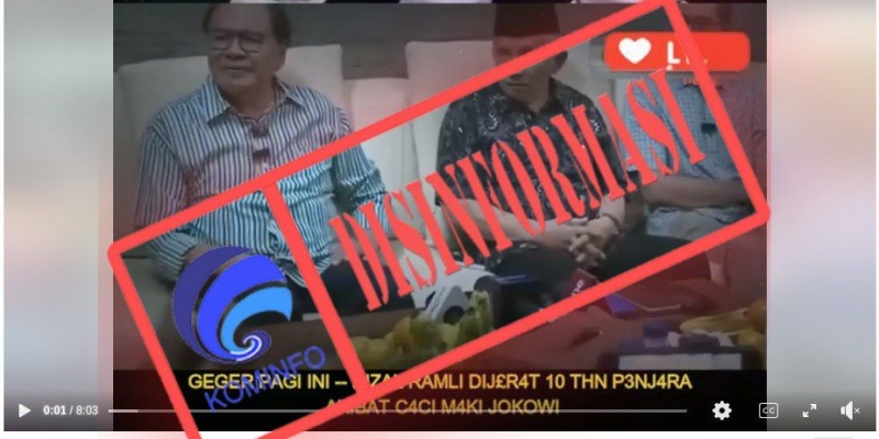 Kominfo: Info Rizal Ramli Dijerat 10 Tahun Penjara karena Caci Maki Jokowi Disinformasi