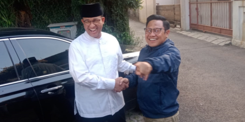 Lucu, Cak Imin Malah Melengos saat Disambut Anies