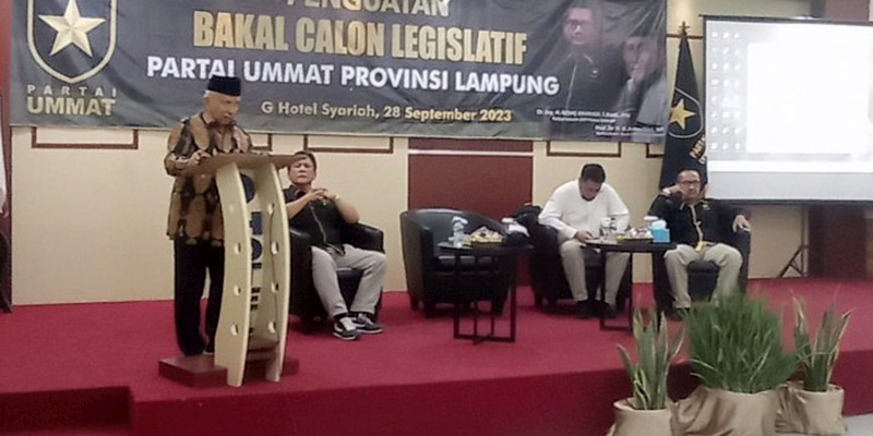 Bakar Semangat Bacaleg Partai Ummat Lampung, Amien Rais: Luruskan Niat Kita
