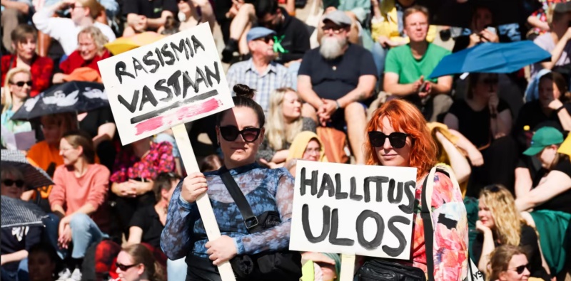 Tolak Rasisme, 10 Ribu Orang Demo di Lapangan Helsinki