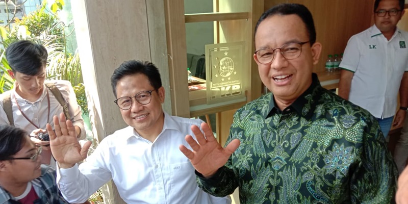 Tiba di Markas PKB, Anies Senyum Sumringah Disambut Cak Imin