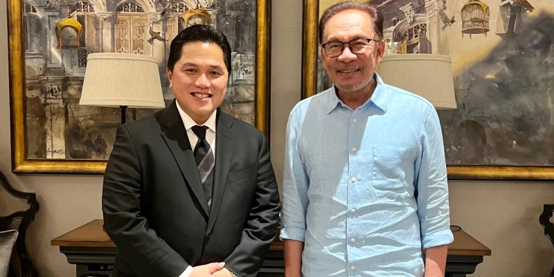 Ke Singapura dan Malaysia, Dijamu Anwar Ibrahim Dua Jam, Erick Thohir Bahas Kerjasama Kawasan