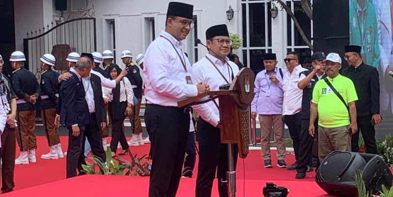Menuju KPU, Iring-iringan Anies-Cak Imin Lewati Rumah Megawati