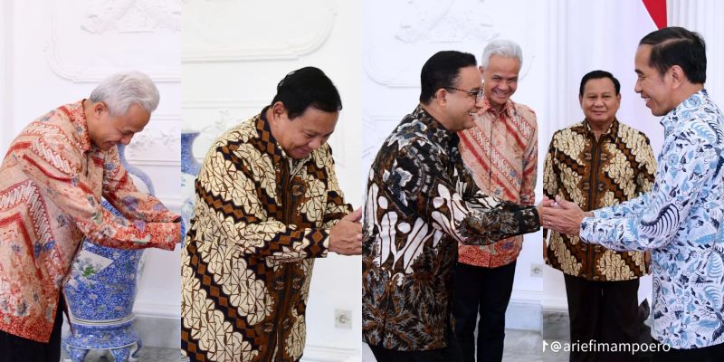 Diundang Makan Siang, Hanya Anies Salaman Saling Tatap Mata dengan Jokowi