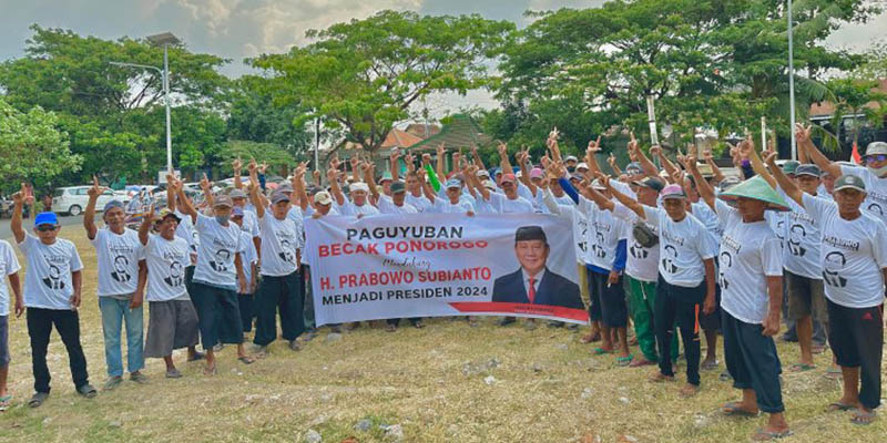 Deklarasikan Dukungan, Paguyuban Becak Ponorogo Berharap Prabowo Bisa Bantu Bentuk Koperasi