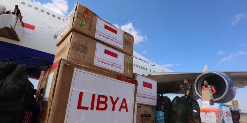 Indonesia Kirim 46 Ton Bantuan Logistik untuk Libya