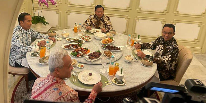 Jamuan Makan, Langkah Penjajakan Jokowi Jadi King Maker Putaran Kedua