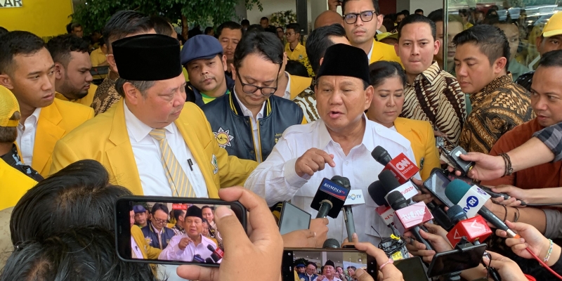 Soal Cawapres, Prabowo Tunggu Hasil Rapimnas Golkar