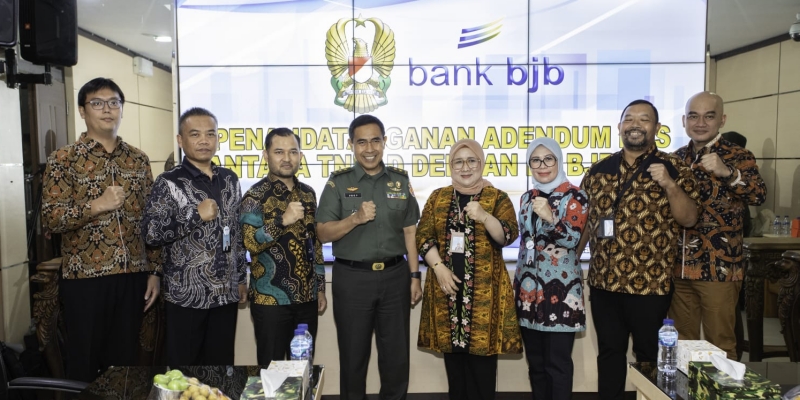 TNI AD dan bank bjb Teken Adendum Perjanjian Kerja Sama