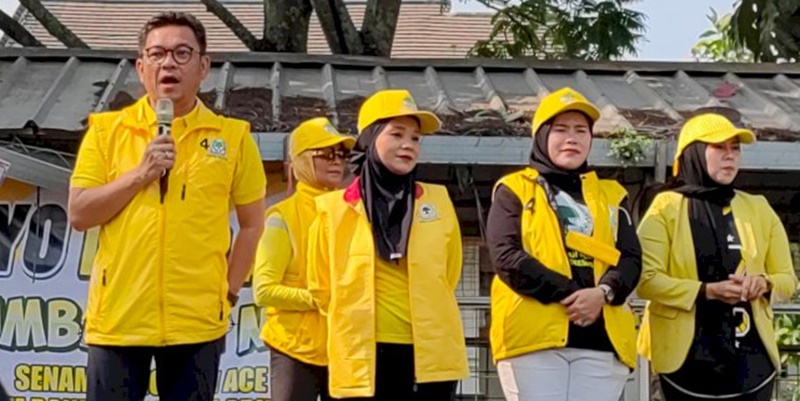 Gelar Senam Bersama, Ace Hasan Bidik Suara Emak-Emak Kabupaten Bandung