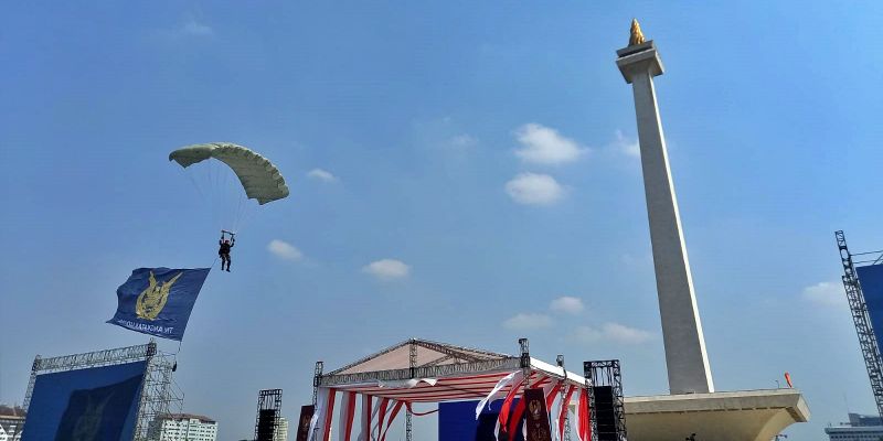 Ribuan Pasukan Sukses Gladi Bersih HUT TNI ke 78 di Monas