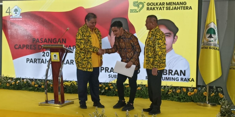 Gibran Terima "Tiket" Bacawapres Prabowo dari Golkar