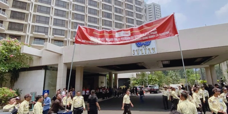 Polres Metro Jakarta Pusat Kawal Proses Pengosongan Hotel Sultan