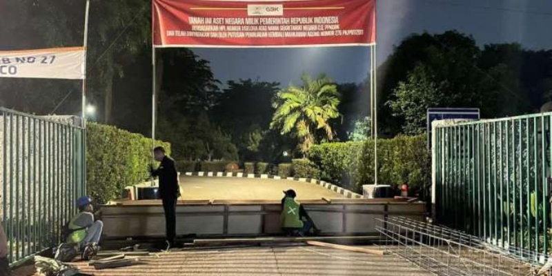 Buntut Sengketa Lahan yang Memanas, PPK GBK Pasang Tembok Beton di Depan Hotel Sultan