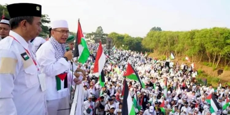 Bela Palestina, Ribuan Warga di Kabupaten Bekasi Turun ke Jalan