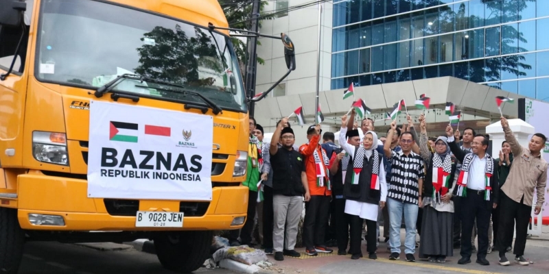 Baznas Lepas Bantuan Kemanusiaan untuk Warga Palestina Melalui Kemlu RI